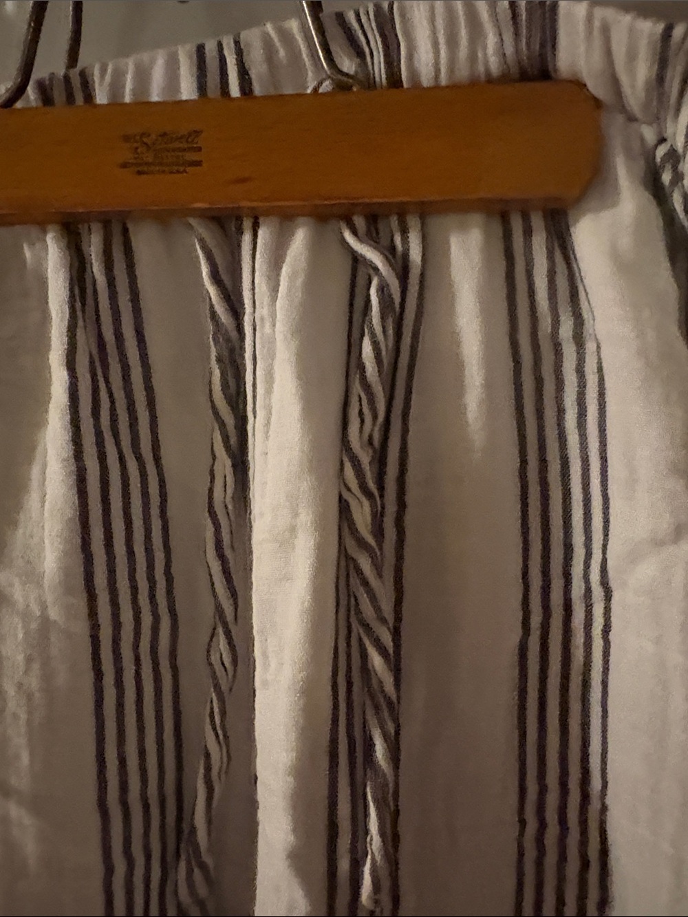 Belle Isle for TorridShort-Sleeve Striped Set - White & Gray-ish blue sz 2X - Picture 4 of 9